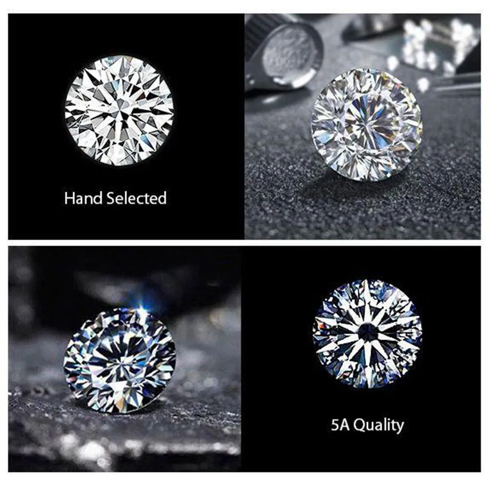 0.5 Carats *2 VVS1 Moissanite Stud Earrings for Women