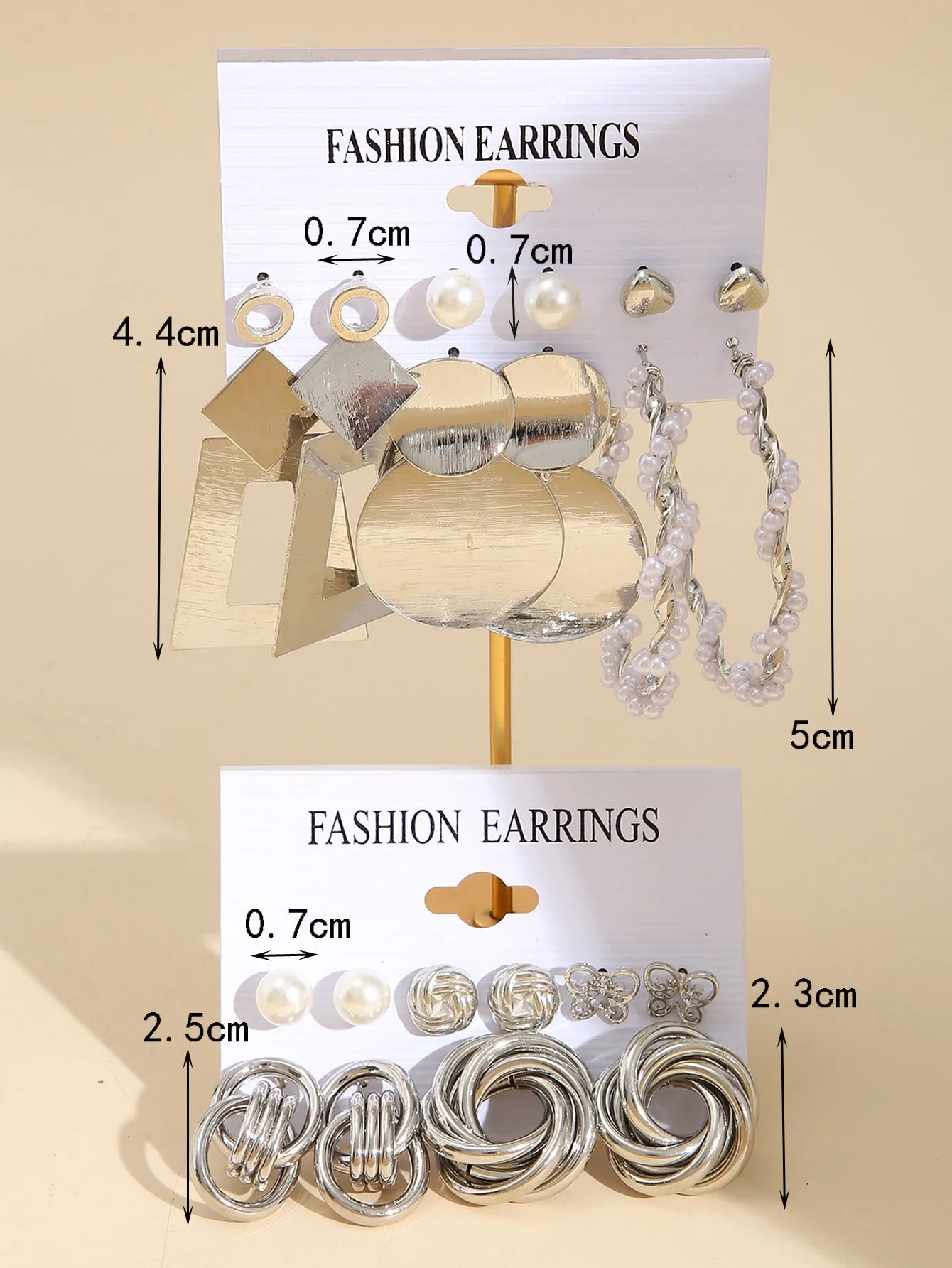 11pairs Butterfly & Faux Pearl Decor Earrings