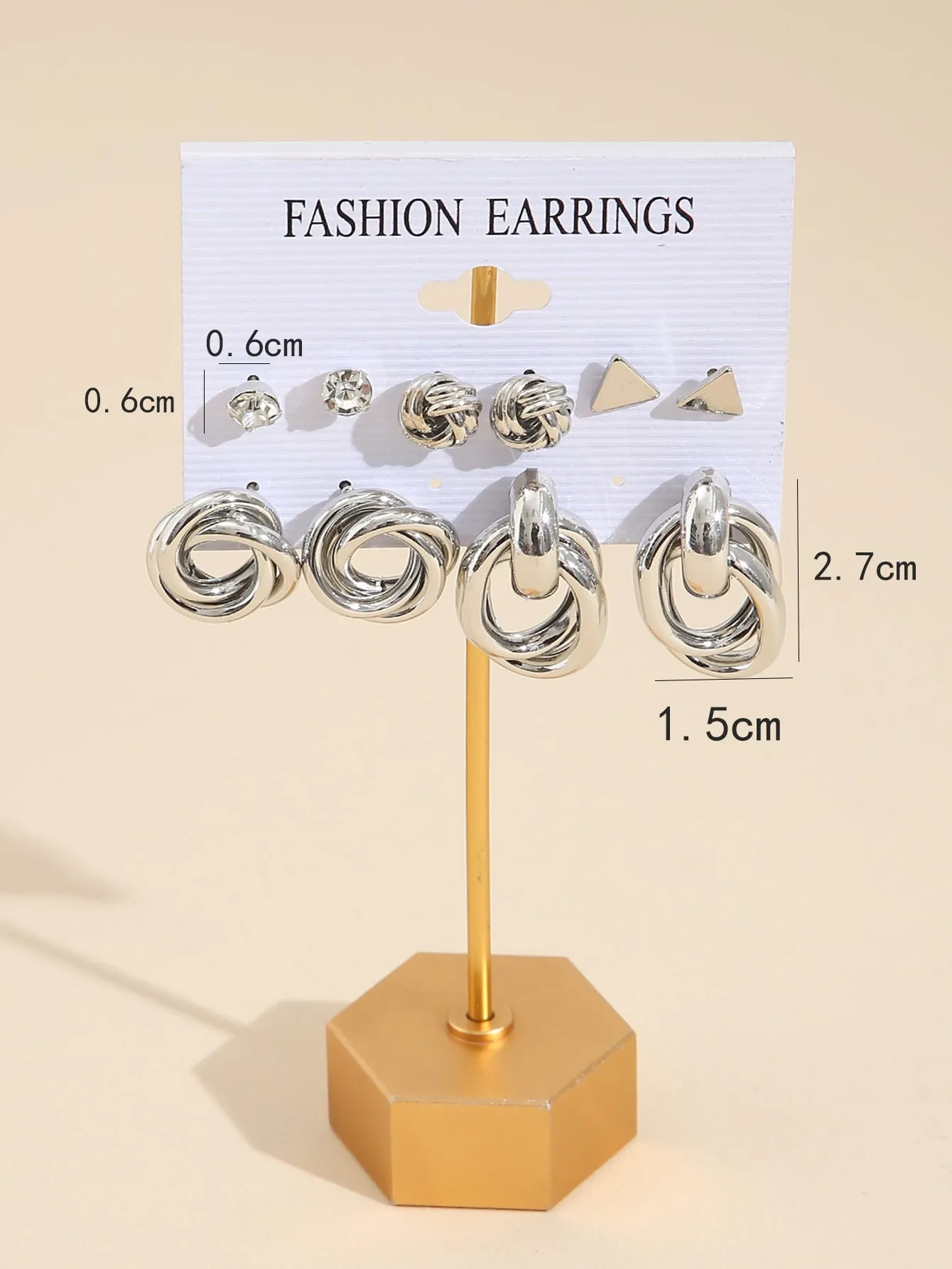 11pairs Faux Pearl Decor Earrings