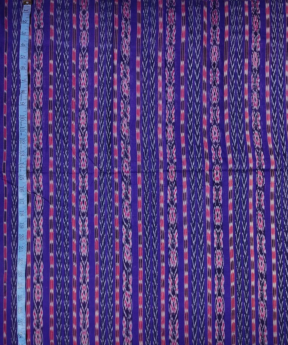 2.5m Azure blue handwoven cotton sambalpuri kurta fabric