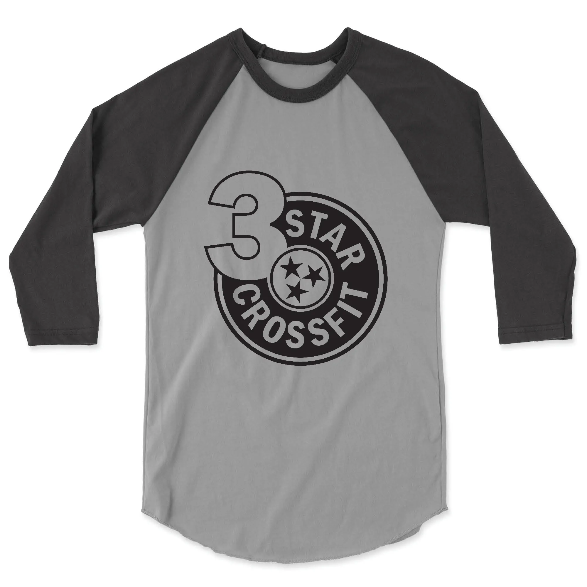 3 Star CrossFit One Color Mens - 3/4 Sleeve