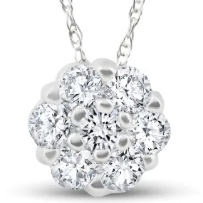 .49ct Diamond Pendant 14k White Gold