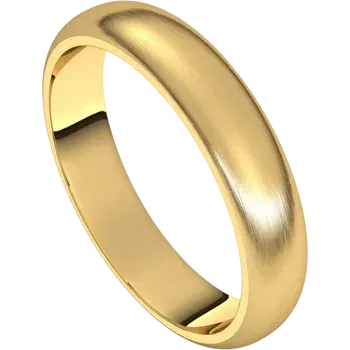 4mm Half Round Wedding Band