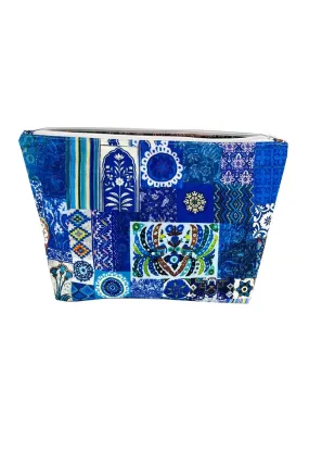 ANNA CHANDLER CANVAS MAKE UP BAG BLUE NOMAD