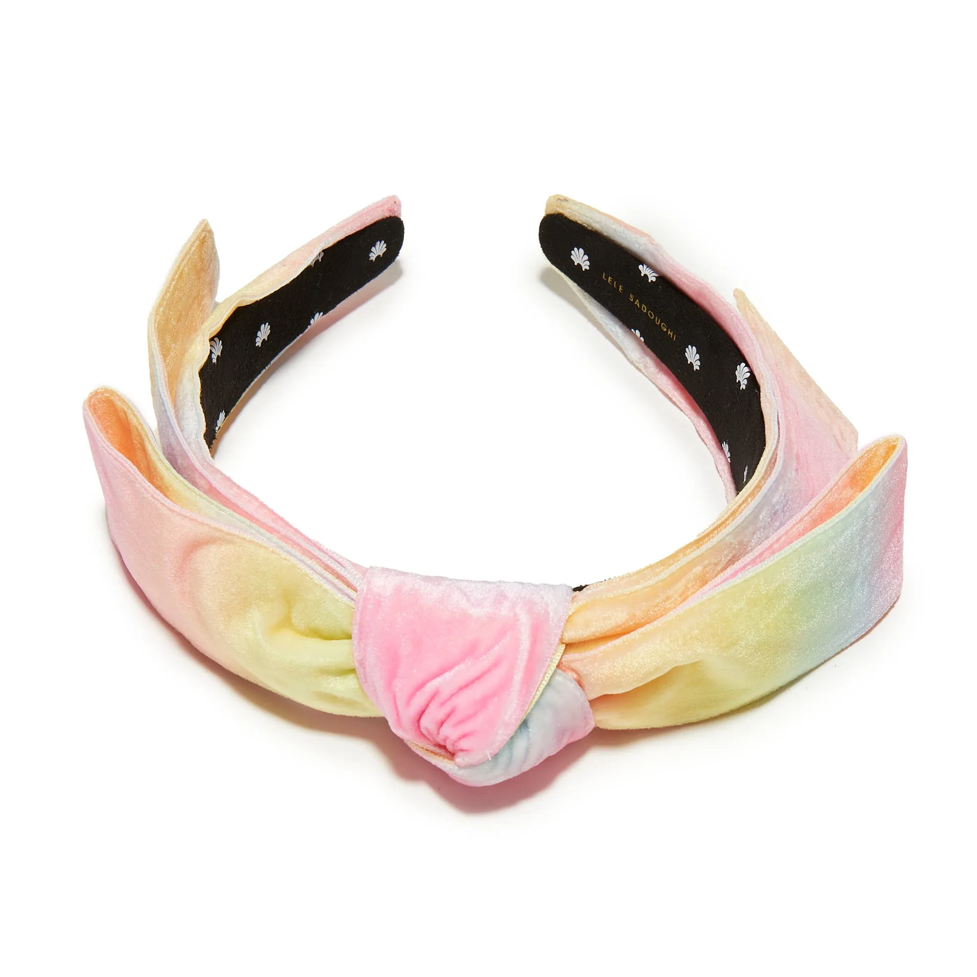 APRICOT OMBRE VELVET SHIRLEY HEADBAND