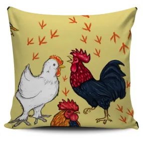 Art Chicken Pillow Cover