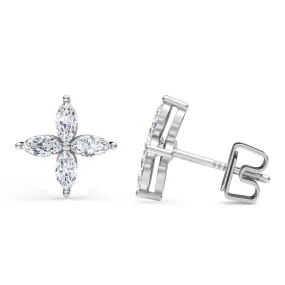 AUTRE - 14K White Gold 1.00ct Lab Grown Diamond Star Earrings