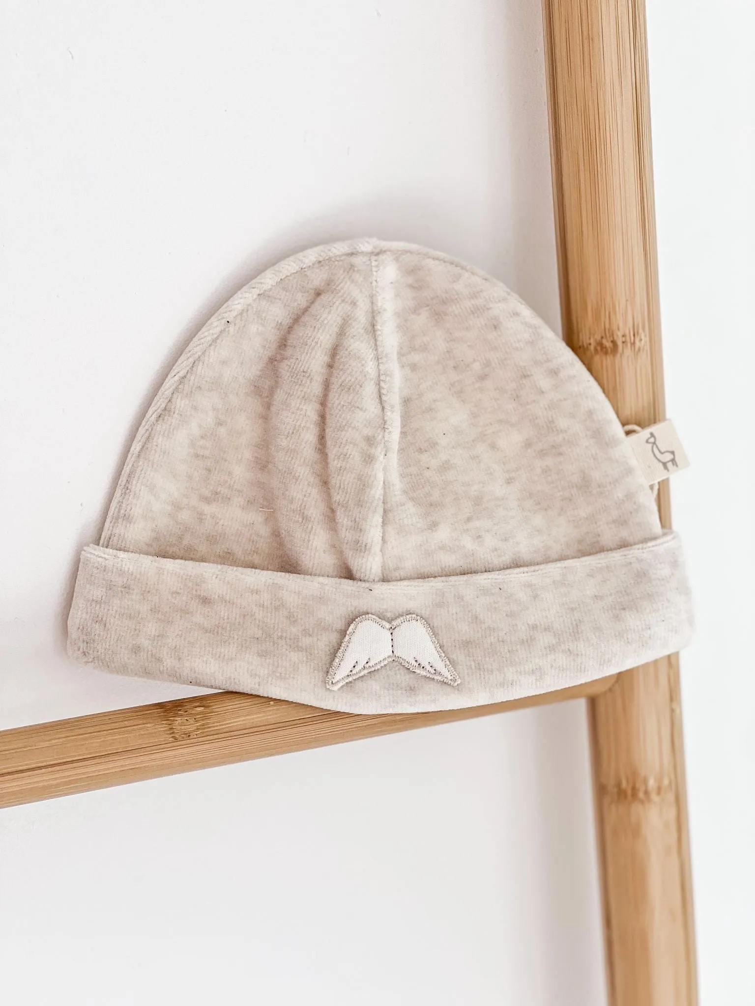 BabyGi Beige Angel Wing Beanie Hat