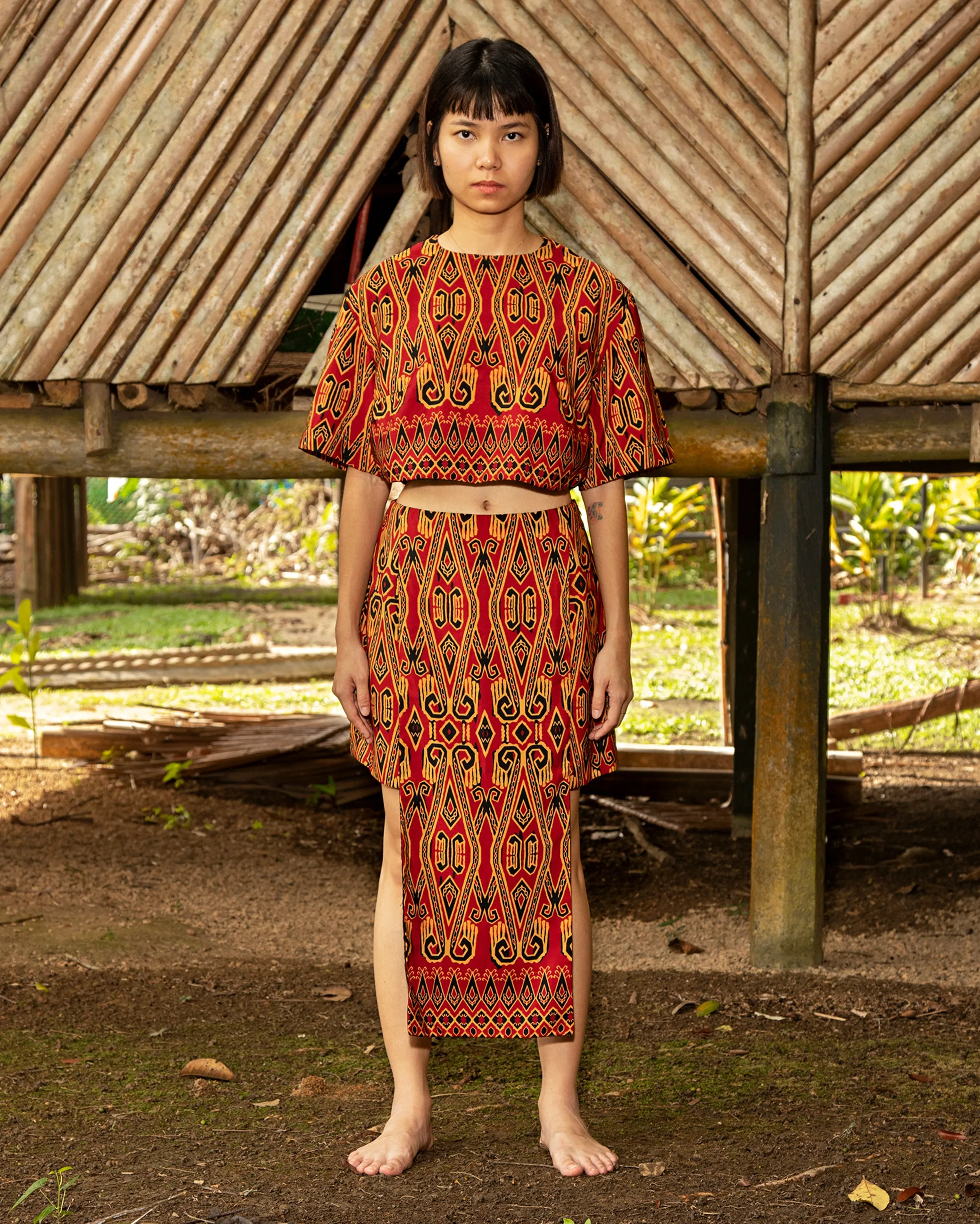 Baju Krop Borneo/ Sirat Skirt