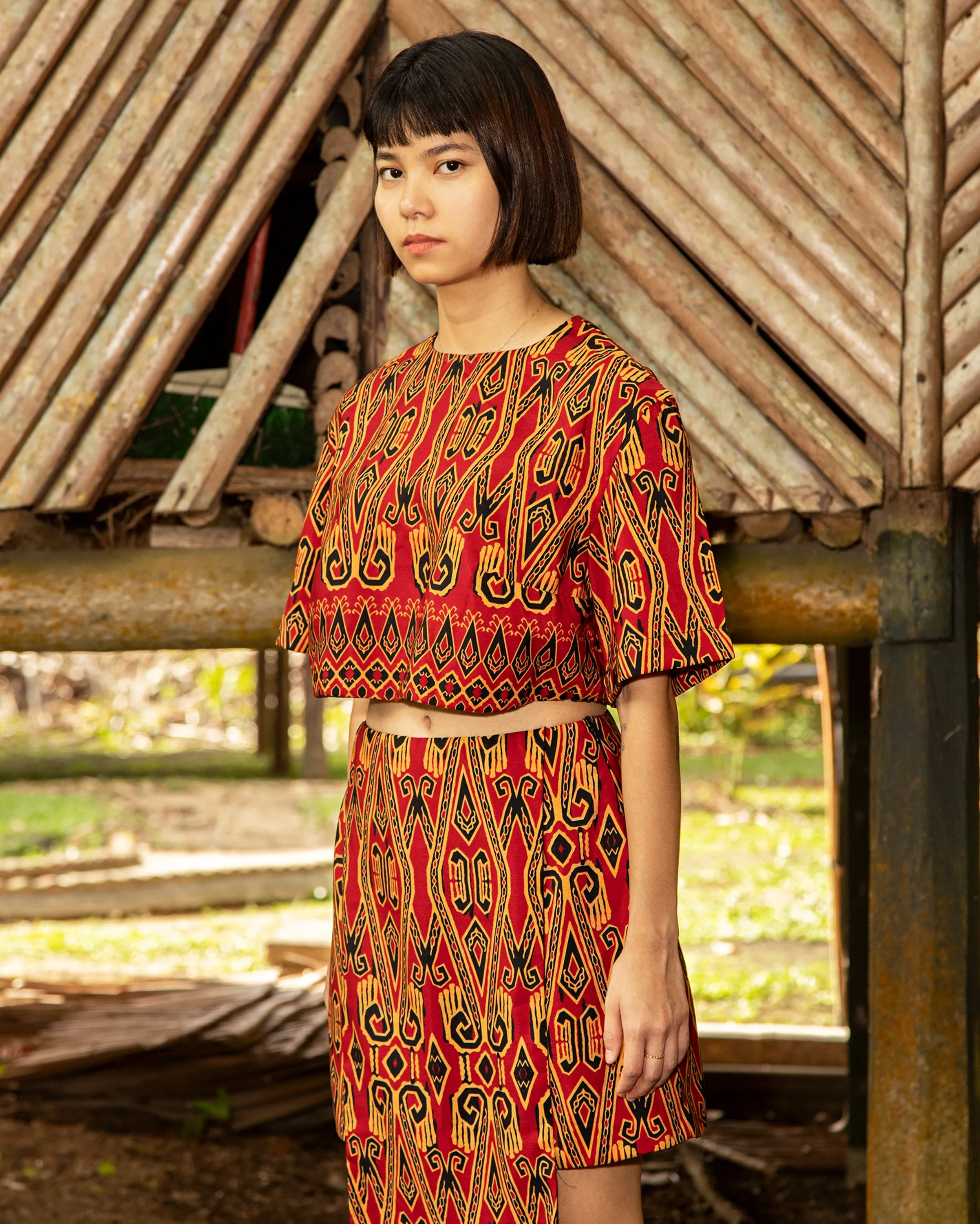 Baju Krop Borneo/ Sirat Skirt