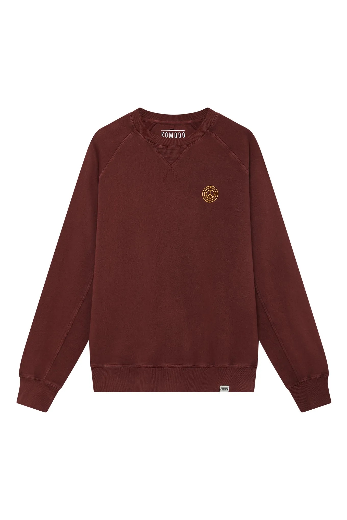 BLOCK TEXTURE - Organic Cotton Back Print Sweat Walnut