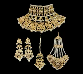 BR308 jadau bridal set in pearls ( READY TO SHIP )