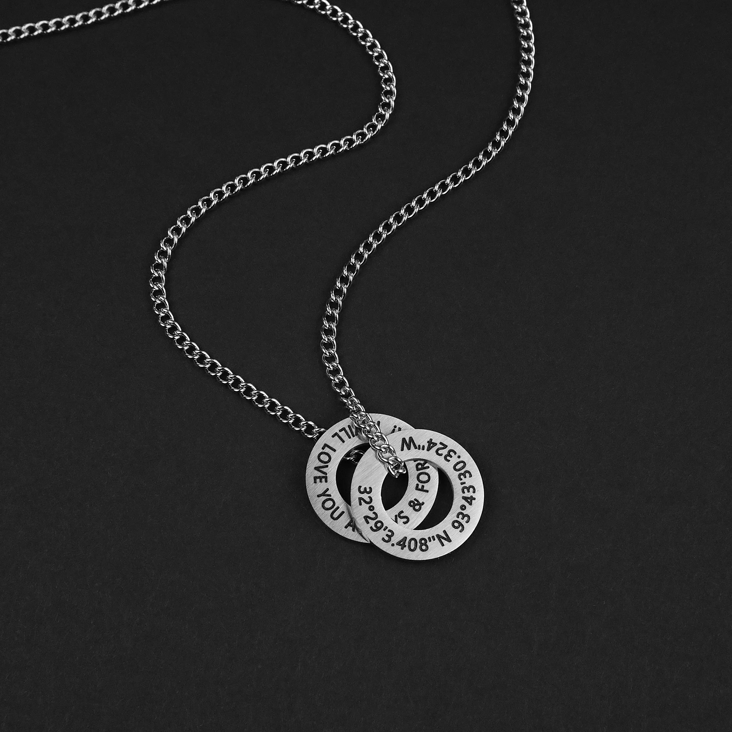 Circle Necklace - Matte Silver