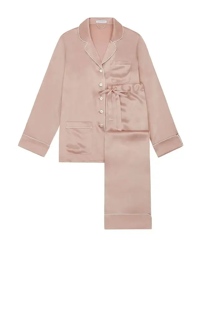 Coco Oyster Ivory Silk Pajama Set