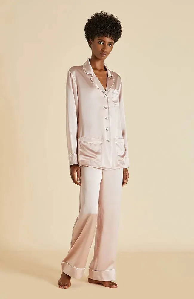 Coco Oyster Ivory Silk Pajama Set