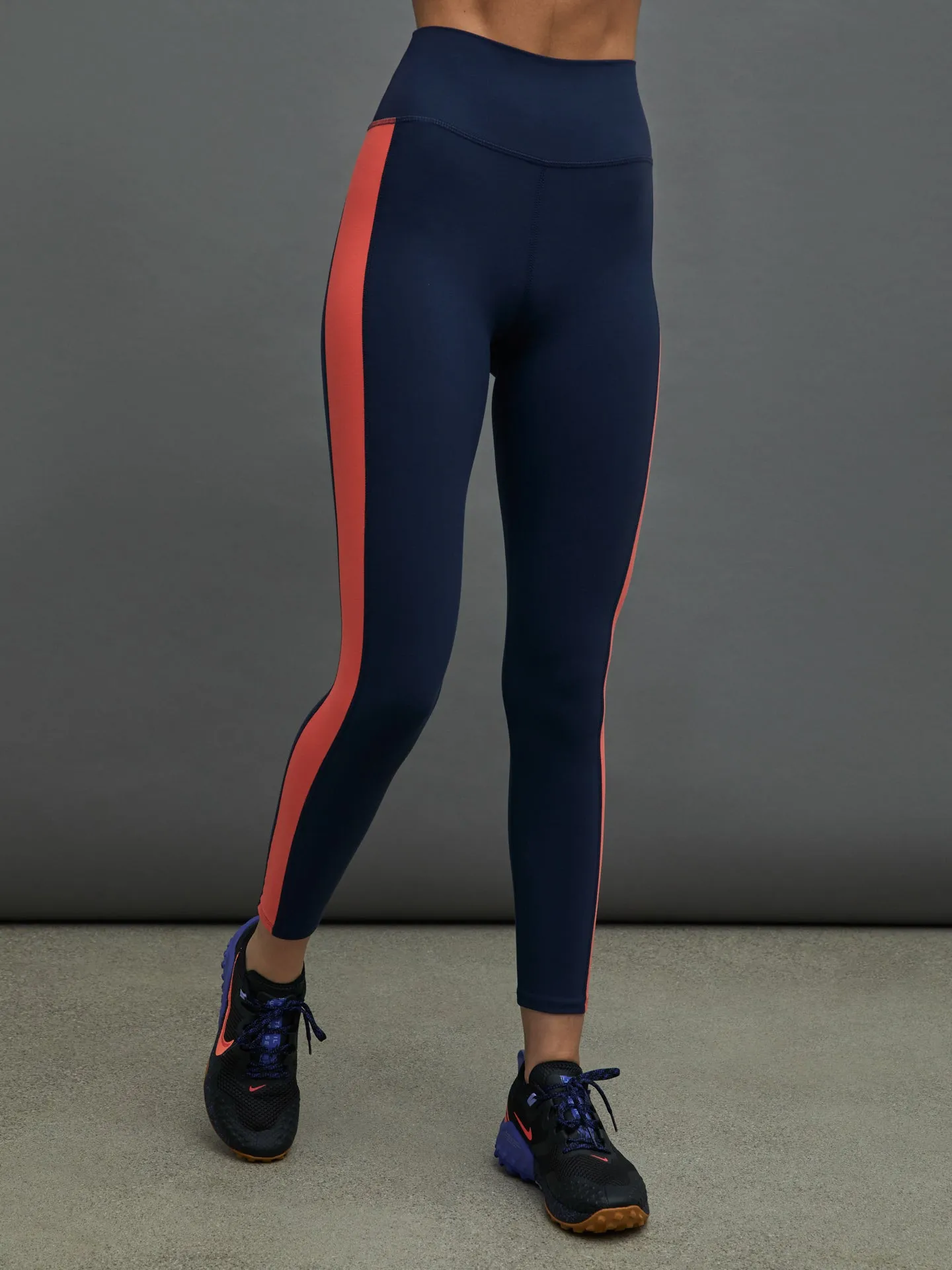 COLORBLOCK LEGGING - CORE NAVY/ CAYENNE