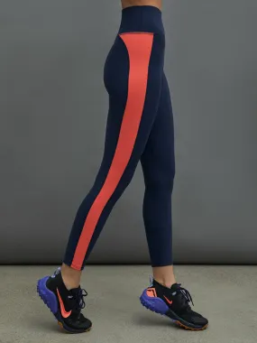 COLORBLOCK LEGGING - CORE NAVY/ CAYENNE