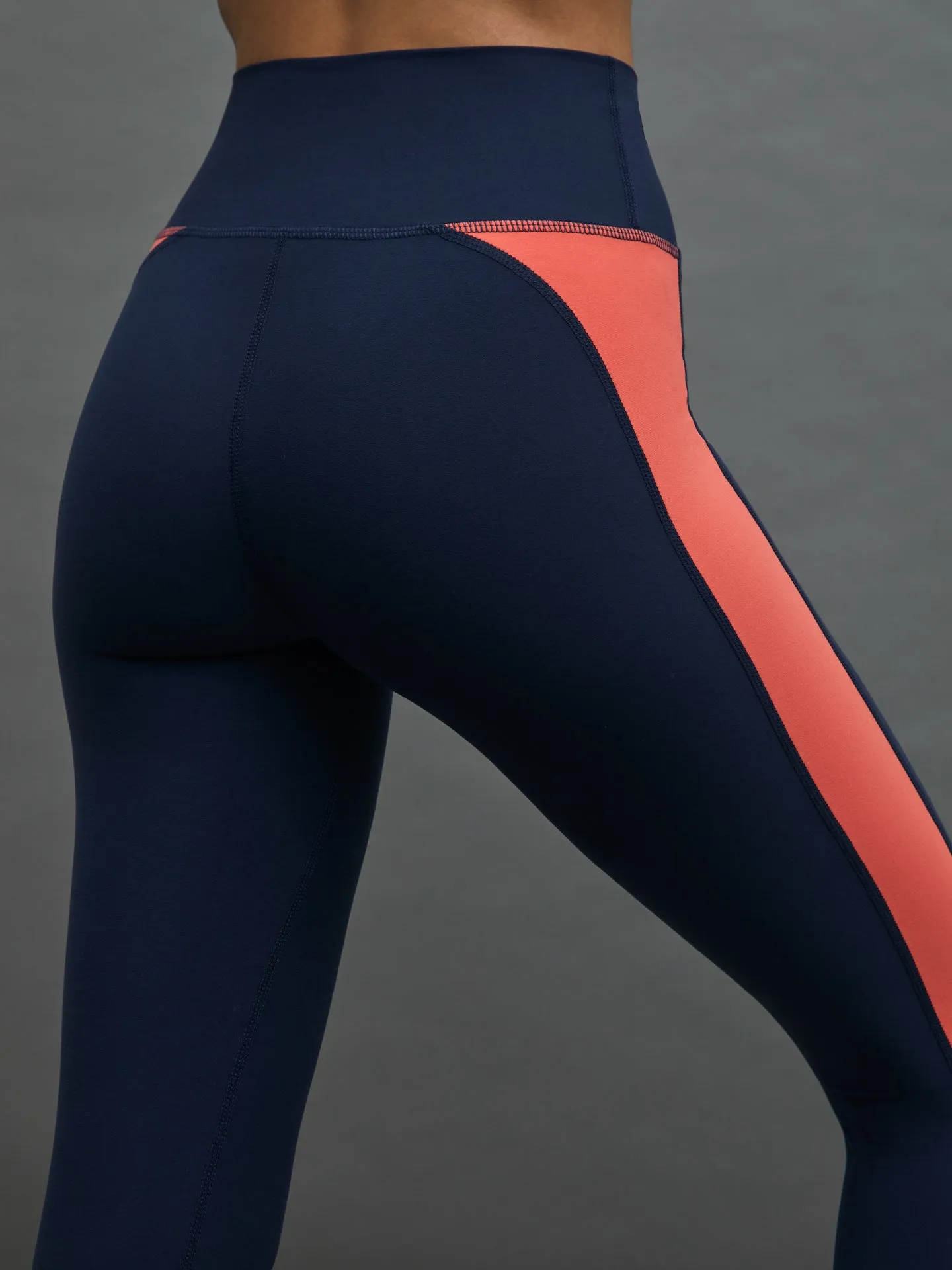 COLORBLOCK LEGGING - CORE NAVY/ CAYENNE