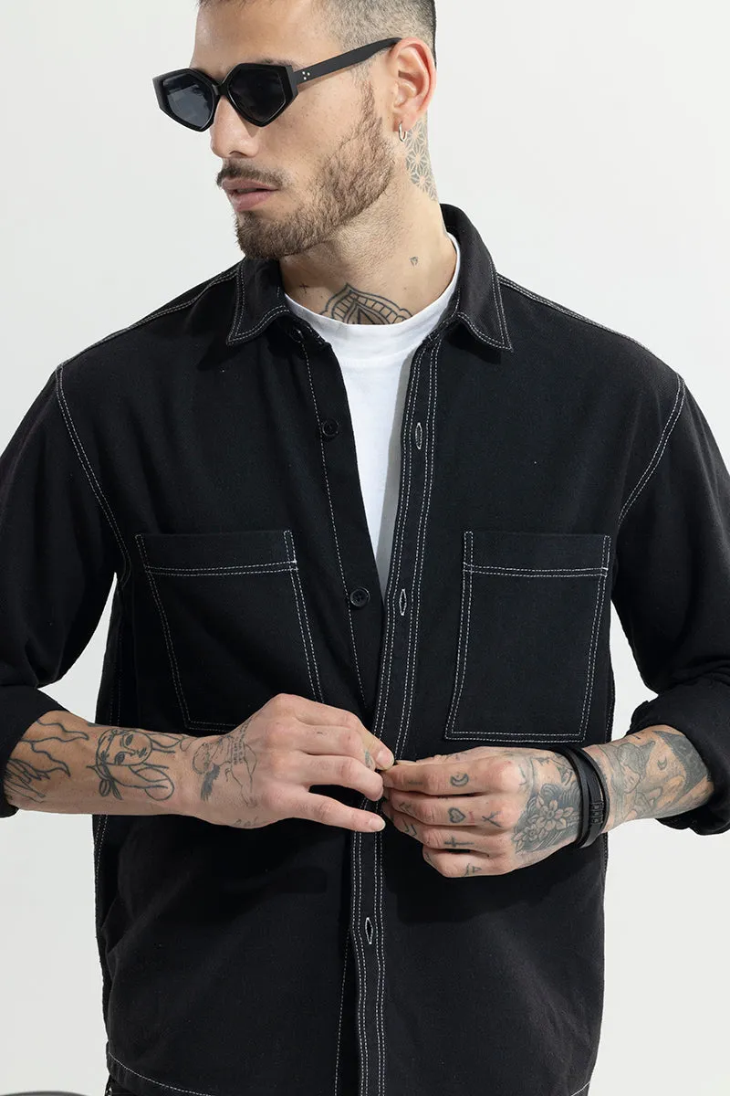 Contour Contrast Stitch Overshirt