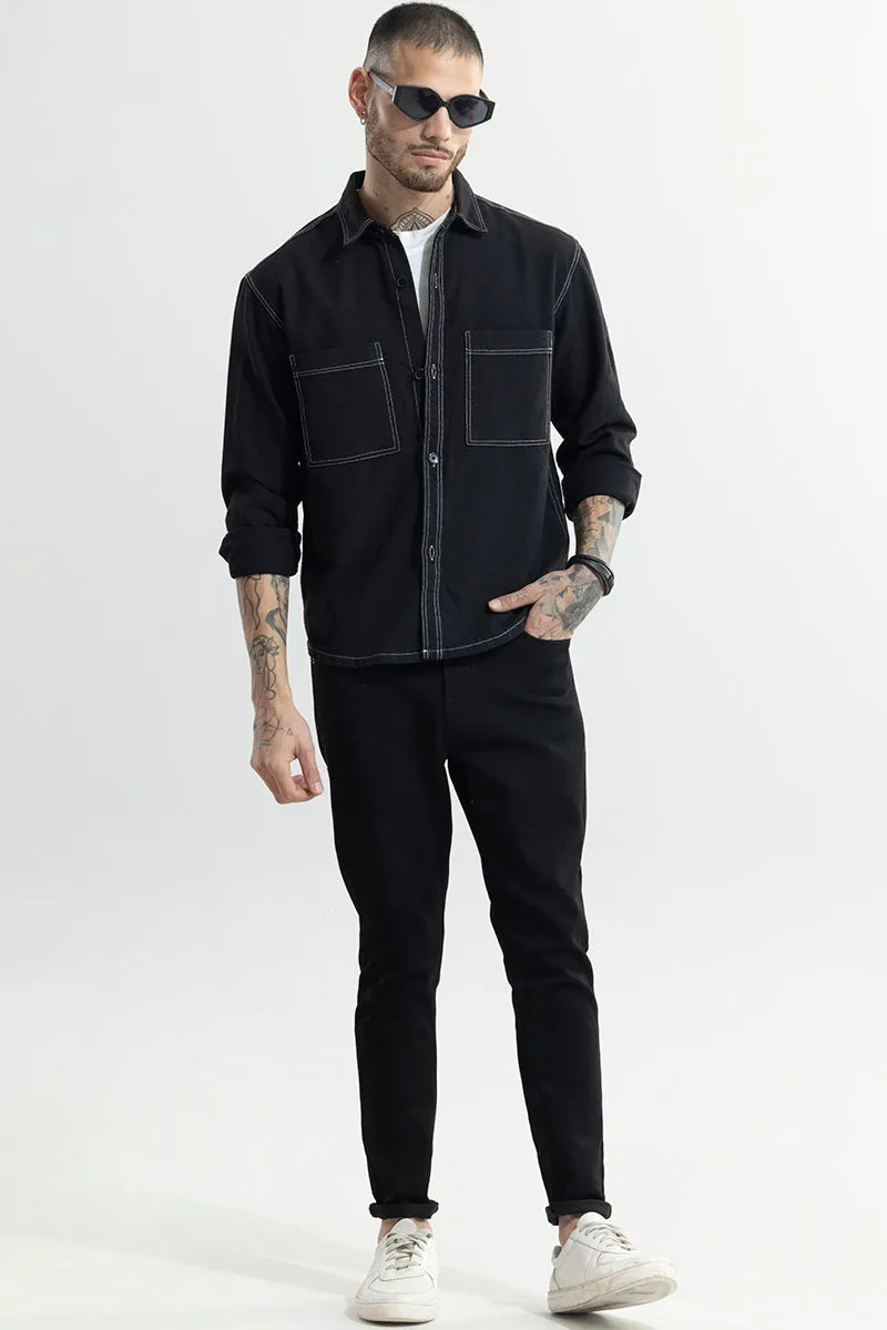 Contour Contrast Stitch Overshirt