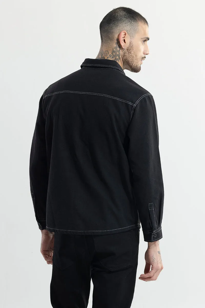 Contour Contrast Stitch Overshirt