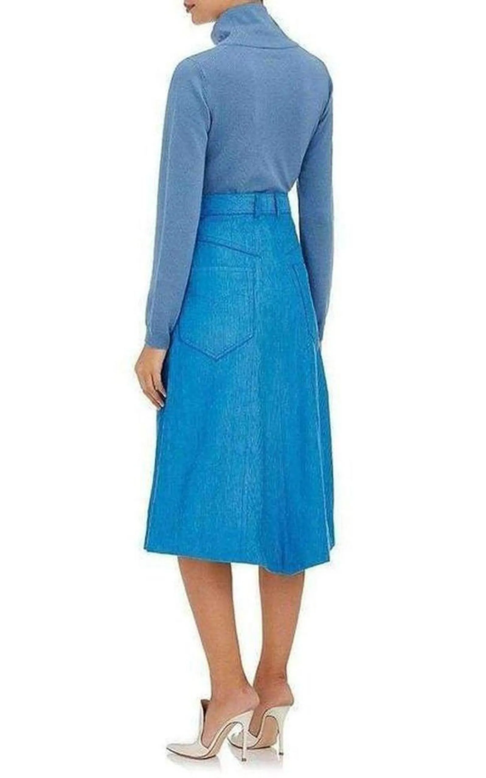 Cotton Blend Corduroy A-Line Skirt