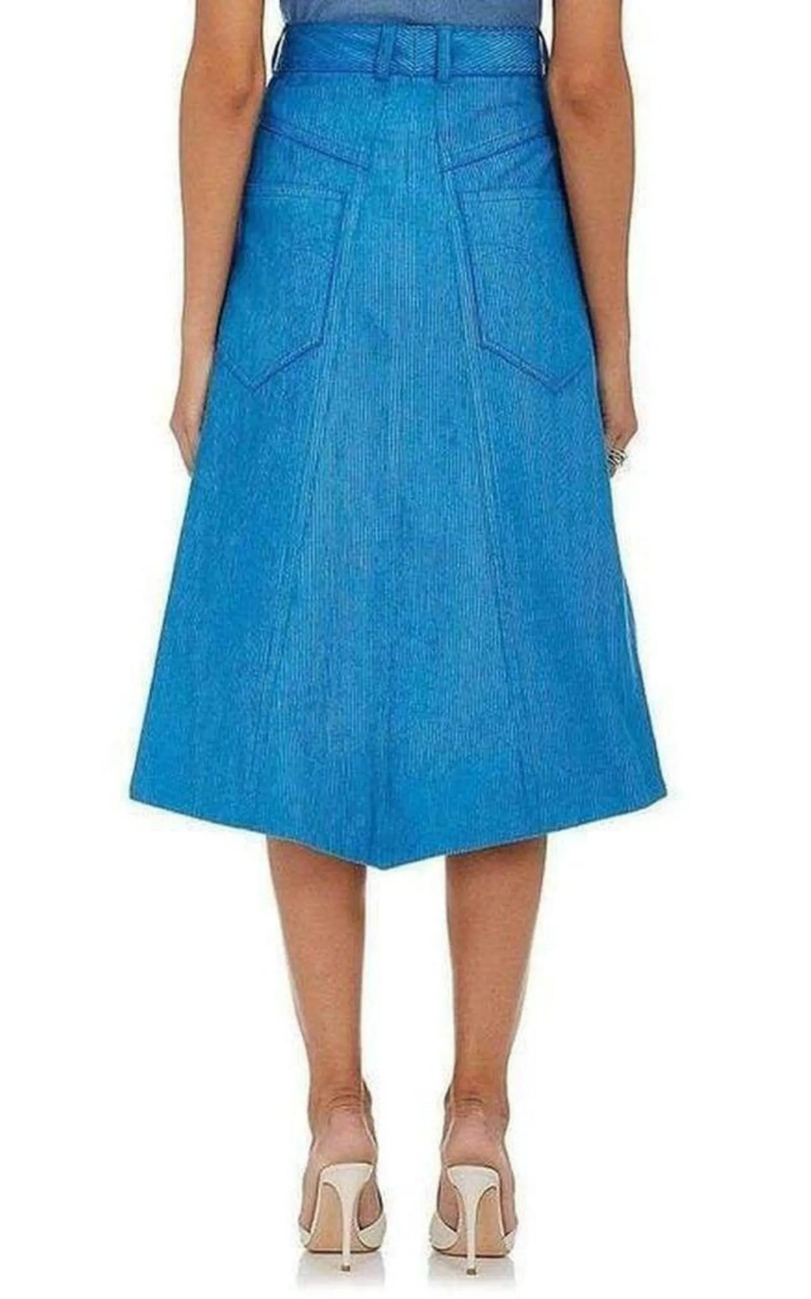 Cotton Blend Corduroy A-Line Skirt