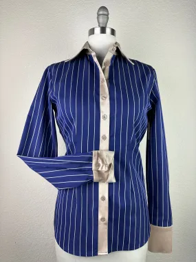 CR Tradition Navy and Champagne Stripe