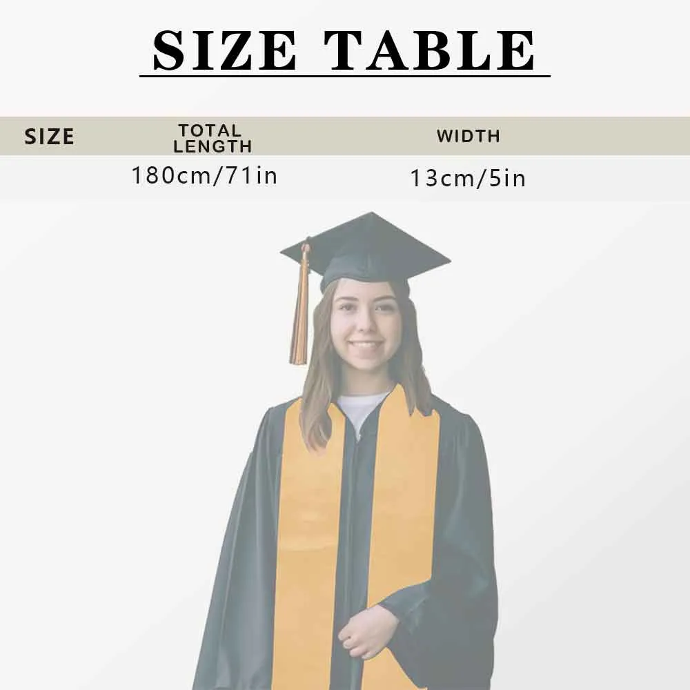 Custom Name Flowes Tassel Graduation Stoles Sash Class of 2024 Graduation Gift