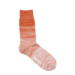 Druthers Organic Cotton Gradient Crew Sock Orange / White