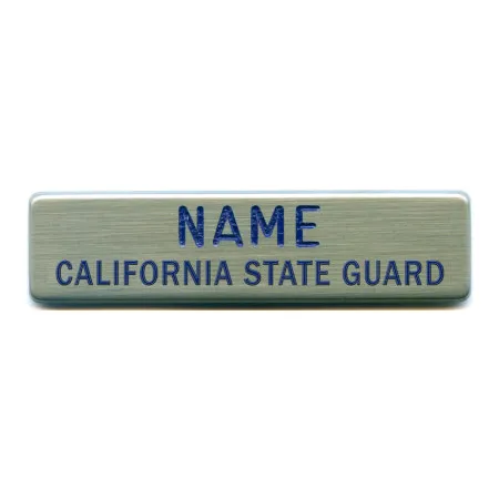 Engraved Metal Name Plate - California State Guard -  Air Force