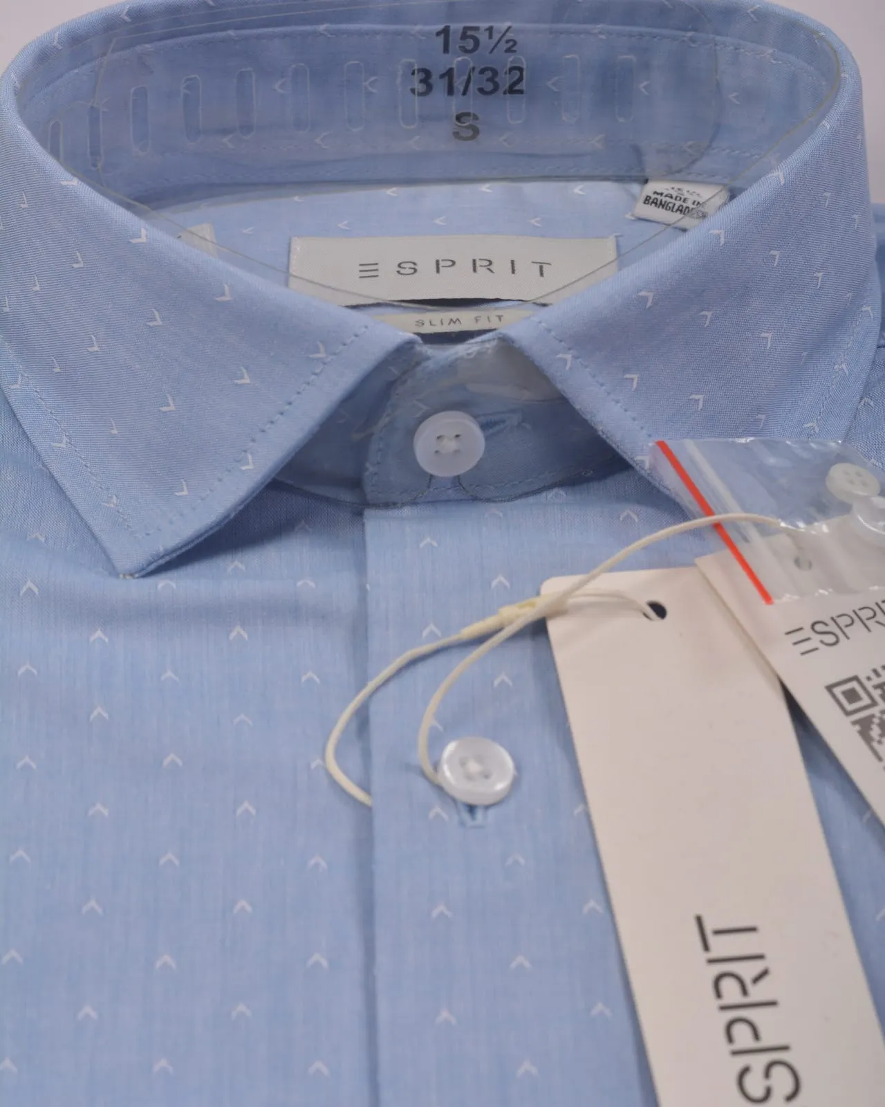 Esprit Slim fit, sustainable cotton shirt Blue Arrow Tacher