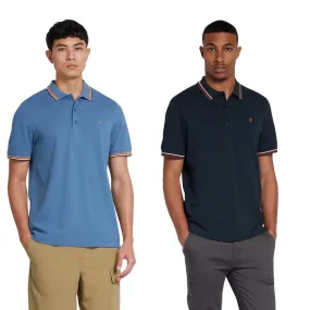 Farah Mens 'Alvin' Tipped Pique Polo Shirt Regular Fit