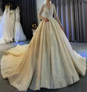 Full Pearls Luxury Wedding Gown