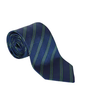 Fumagalli Navy & Green Repp Stripe Tie