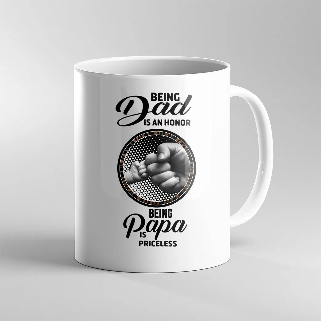 Gearhuman 3D Being Dad And Papa Fathers Day Gift Custom Name Mug