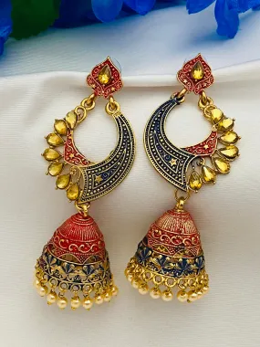 Gorgeous Multicolor Designer Jhumkha Earrings For Women