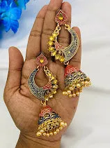 Gorgeous Multicolor Designer Jhumkha Earrings For Women