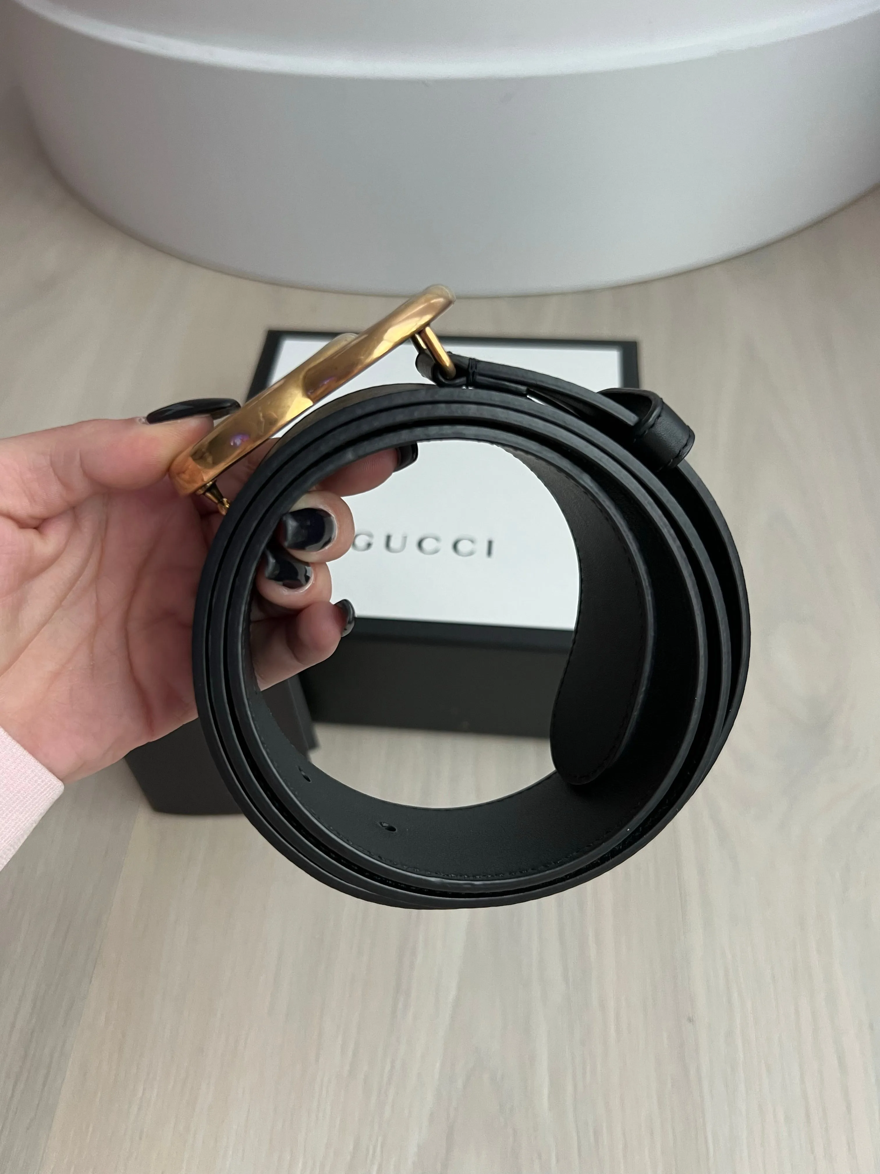 Gucci GG wide buckle belt