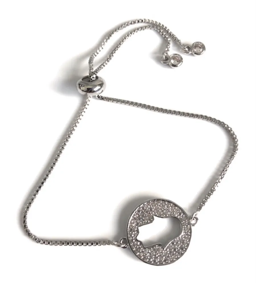 Hamsa Hand Silver Plated Bracelet for Women