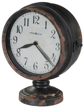 Howard Miller Cramden Mantel Clock - Two-Sided - Aged Black Metal Frame