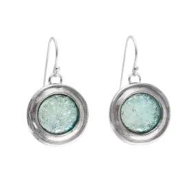 Israeli Roman Round Sterling Silver Ithil Earrings