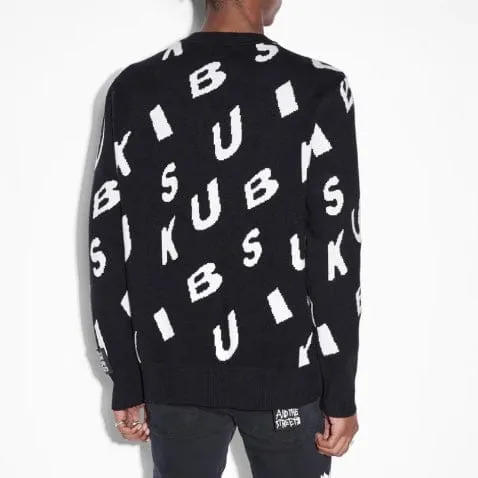 Ksubi Letters Knit Crewneck (Black) MFA23KW001