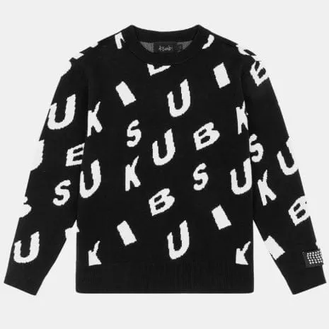 Ksubi Letters Knit Crewneck (Black) MFA23KW001