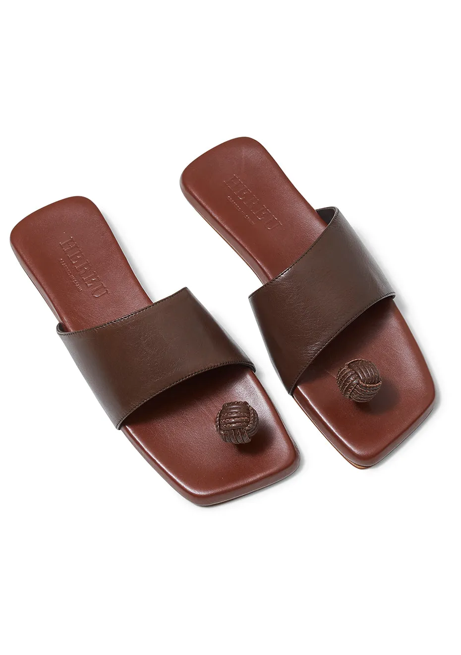 Loteta Knot Sandal Dark Brown