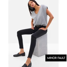 (Minor Fault) Black Skinny Jeans Mid Rise