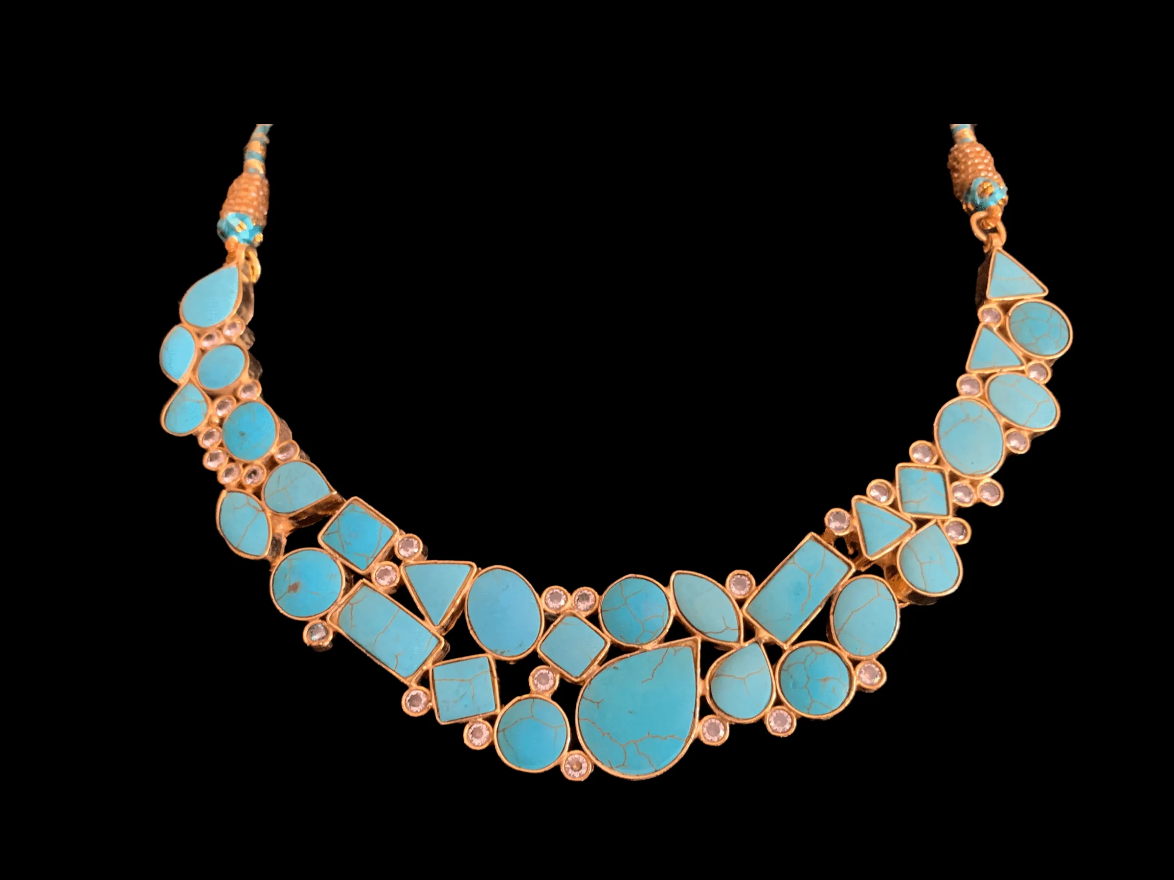 NS190 Turquoise necklace set ( READY TO SHIP )