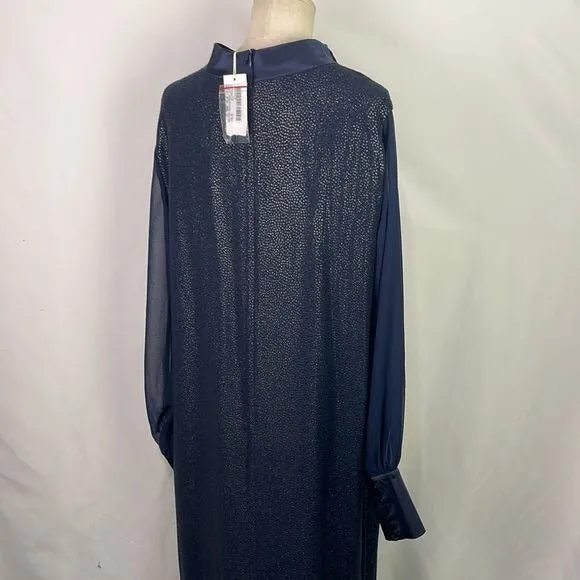 NWTGlengarry’sBlue Sparkly Sheer Sleeve Dress