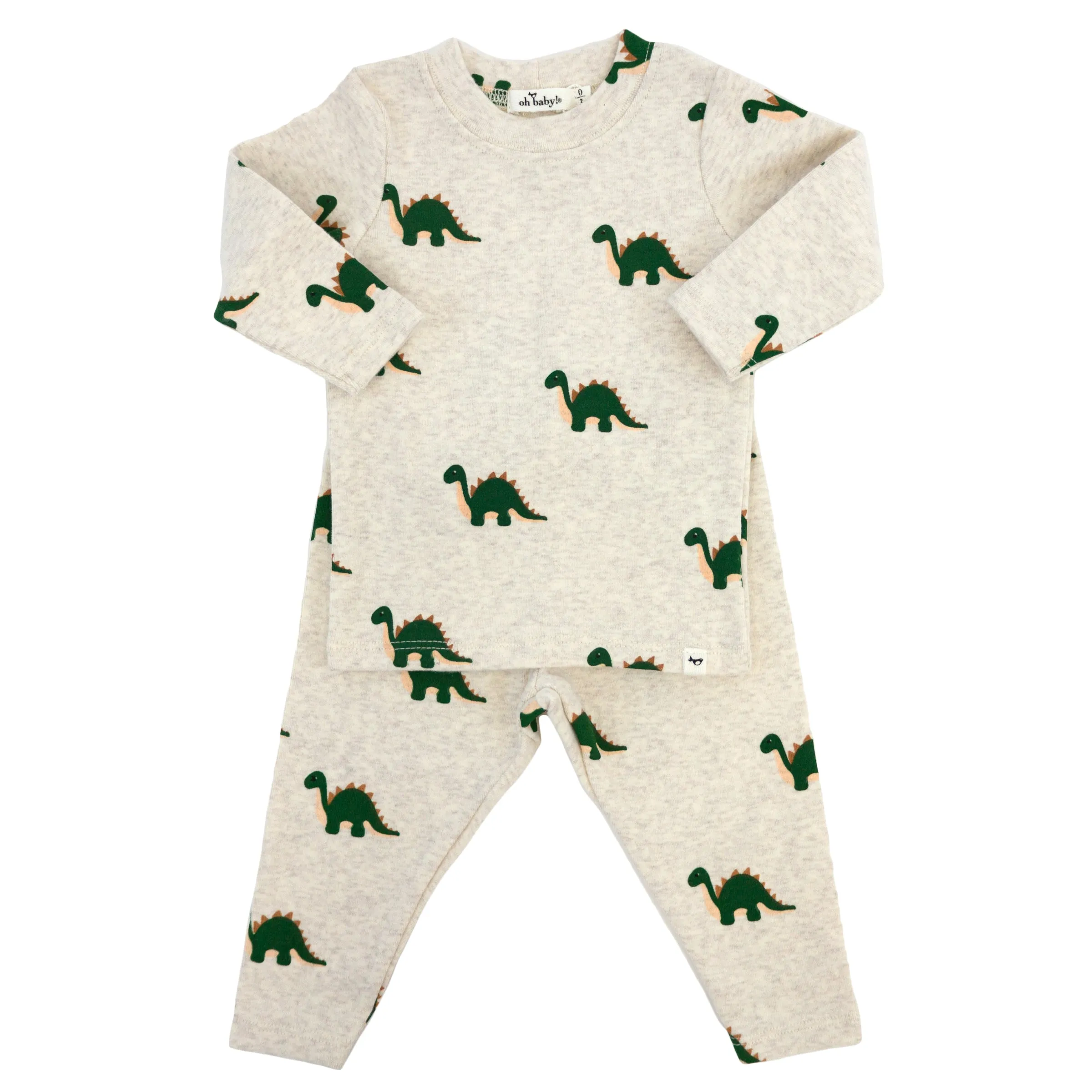 oh baby! Two Piece Set - Dinosaur Print - Malt