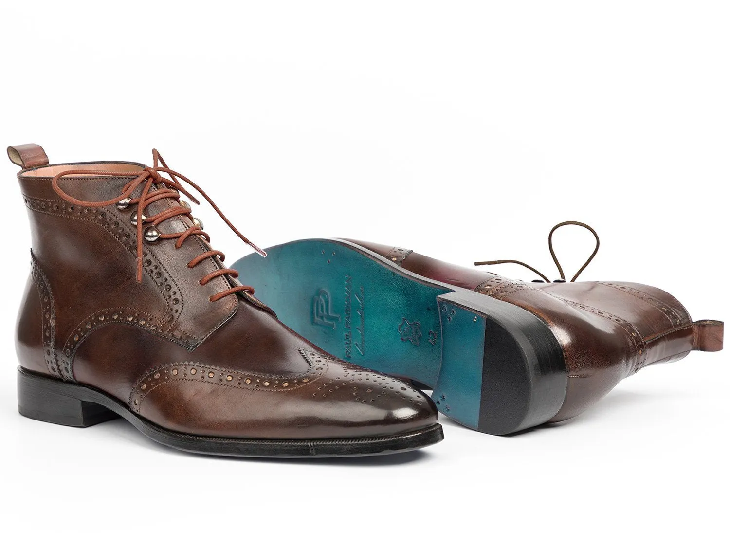 Paul Parkman Wingtip Ankle Boots Brown